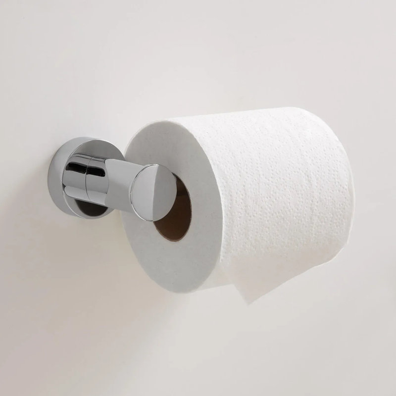 Prague Collection Wall-Mount Toilet Paper Holder, Chrome