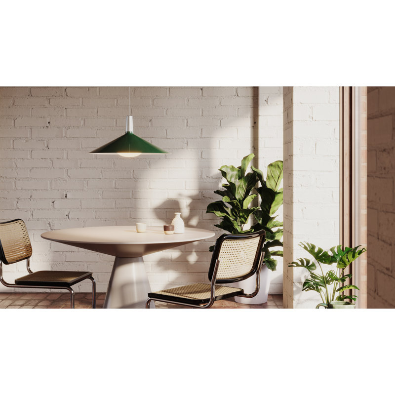 Grand luminaire suspendu en aluminium anodisé, Vert