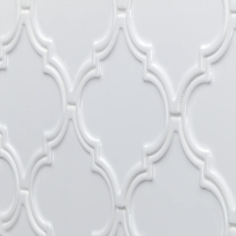 Lantern Ceramic Tile, Pure White