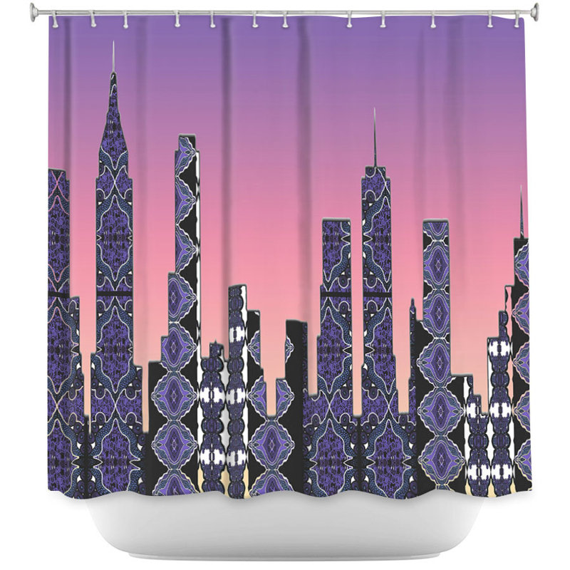 Rideau de douche à simple pantone new york horizon