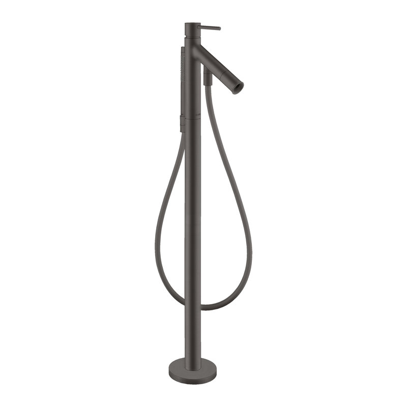 Starck Tub Filler with Diverter, Brushed Black Chrome