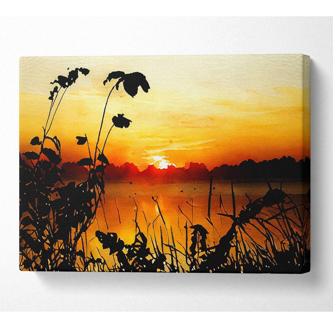 Sunset Lake - Kunstdrucke auf Leinwand