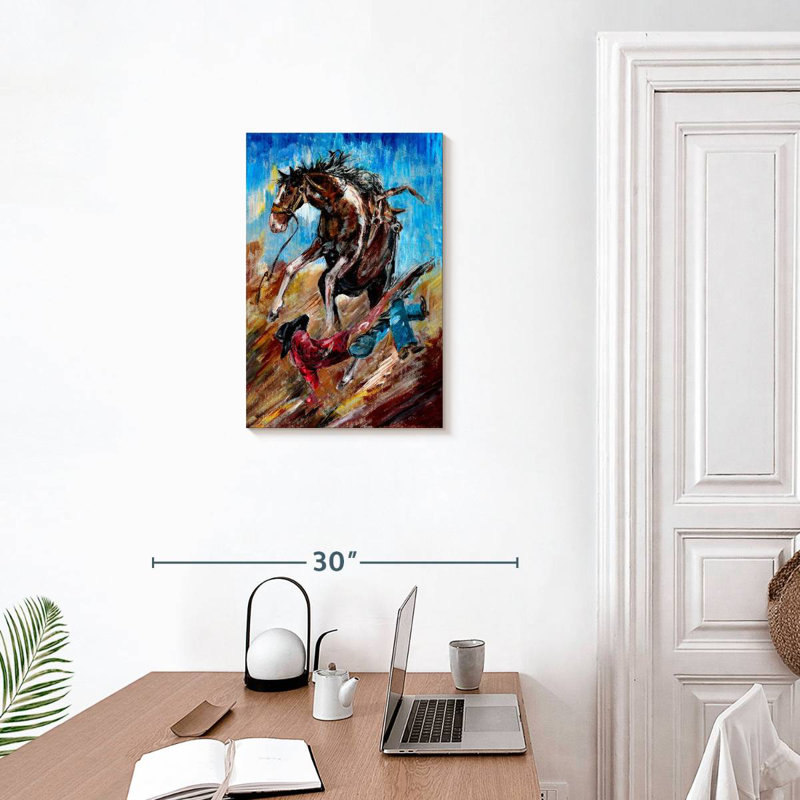 Lelar Fallen Cowboy, 24" H x 16" W