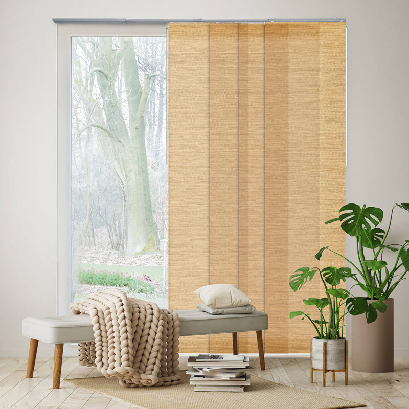 Sharmaine Threaded Twist Roll Adjustable Sliding Panel Blinds