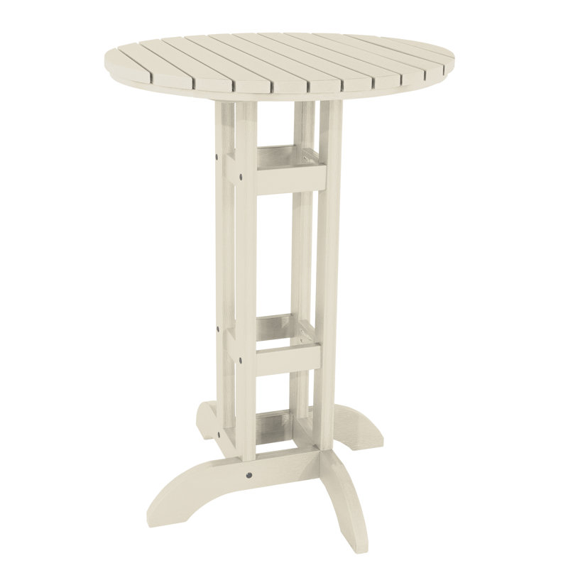 Table de salle à manger ronde, Blanc délavé, 30"