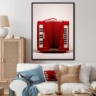 «Music Accordions Accord Classic Red I» sur toile