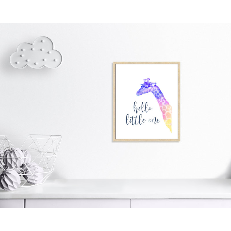 Hello Little One, art encadré, H 25,5 po x l 21,5 po x P 1,19 po, Encadrement beige