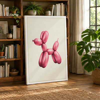 Balloon Poodle Novelty - Wrapped Canvas