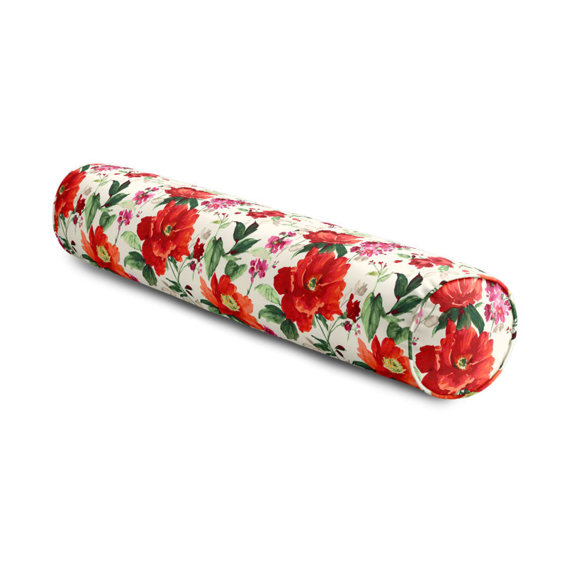 Fresh Cut Floral Feather Linen Reversible Throw Pillow, 8" x 24"
