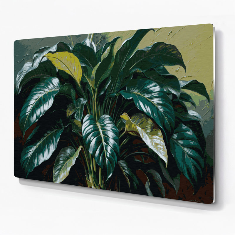 Art mural en métal Botanical, H 288 po x l 432 po x P 0,05 po