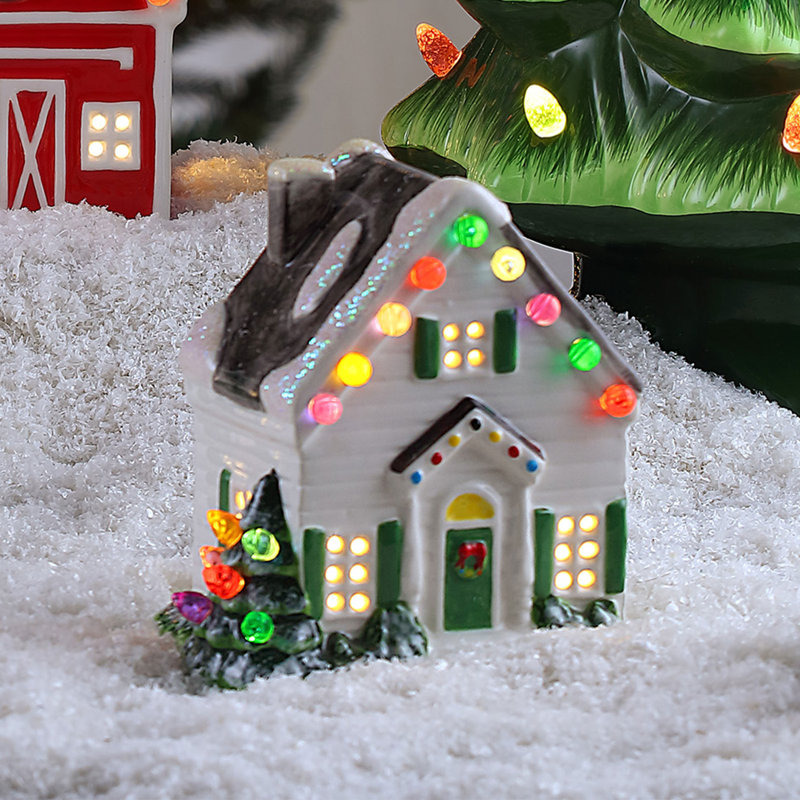 Maison de village en céramique nostalgique 4,6 "
