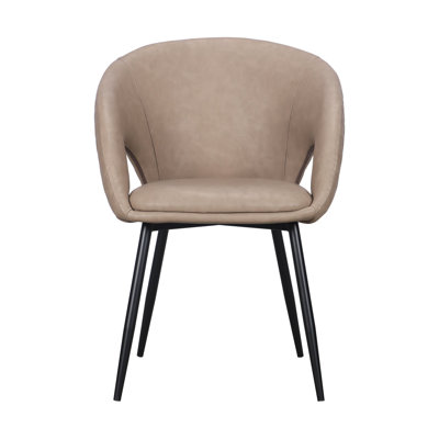 Lavita Faux Leather Upholstered Metal Armchair