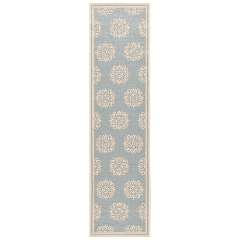 Tapis oriental intérieur / extérieur Burnell Performance, Tapis de couloir 2 pi 2 po x 8 pi