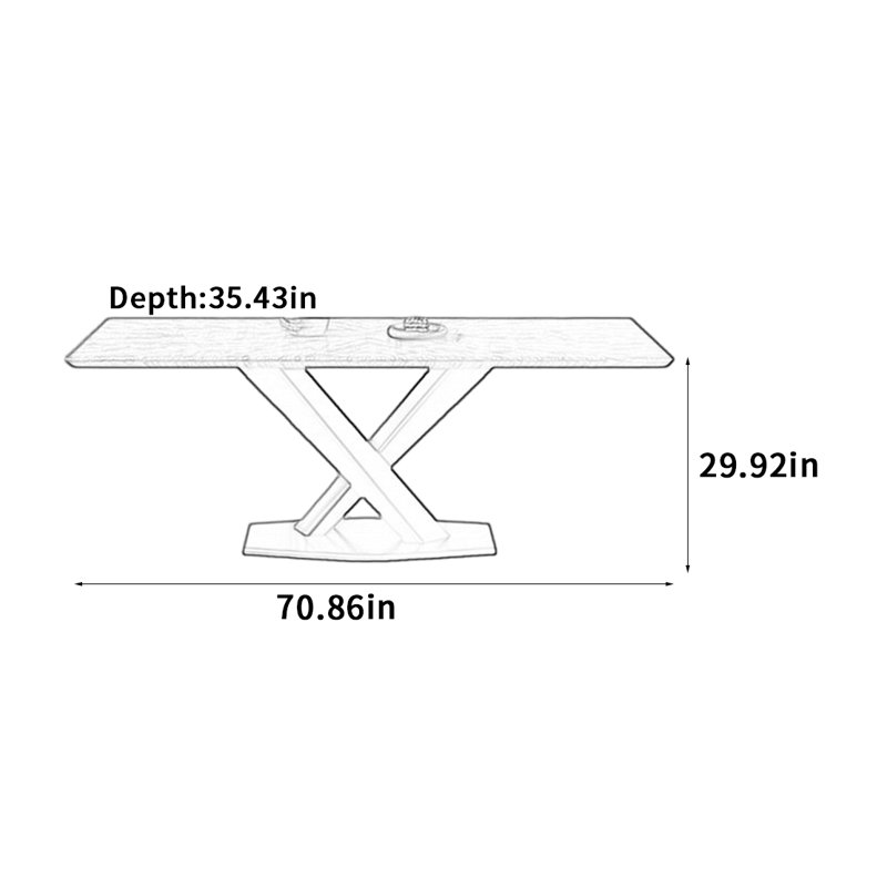 Black Walnut Log Dining Table, 29.92"H x 70.86"L x 35.43"W