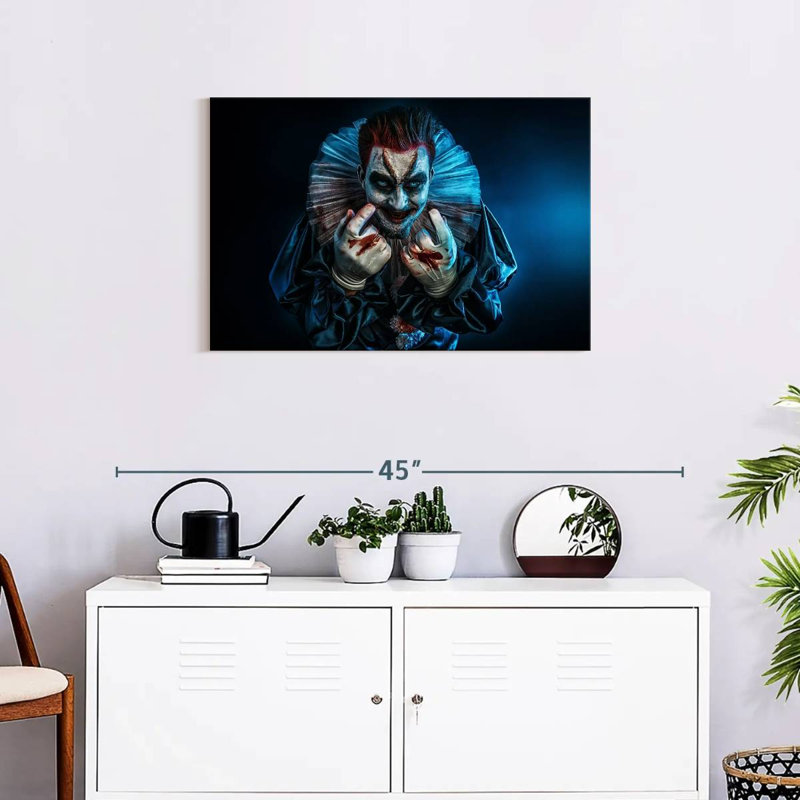 Kelan Devil Clown, 20" H x 30" W
