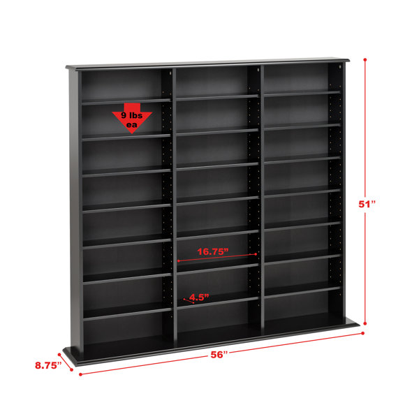 Red Barrel Studio® Cataleya Triple Width Multimedia Wall Mounted Storage  Rack  Reviews Wayfair