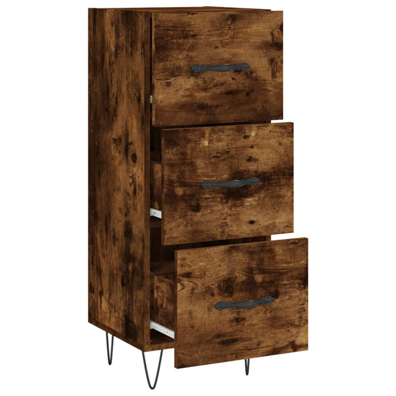 Malynda Sideboard 34,5x34x90 cm Engineered Wood, Smoked Oak