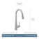 Sleek Smart Touchless Single Handle Kitchen Faucet with Power Clean