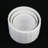3-piece White Stoneware Planter Set With Fluted Design