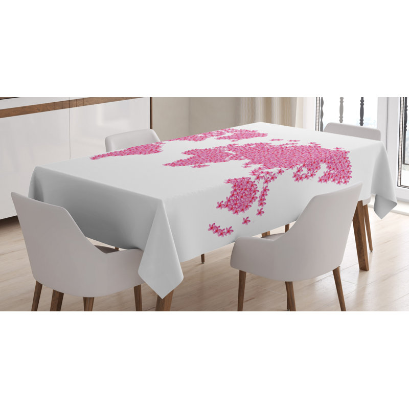 World Map Tablecloth, 70" x 52"
