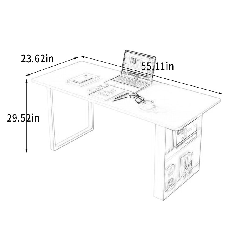 Cisneros, 29.52" H x 55.11" W x 23.62" D, Black