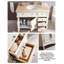 Meuble-lavabo en bois d'hévéa de style américain avec comptoir en marbre, convenant à une utilisation dans la salle de bain-129462339