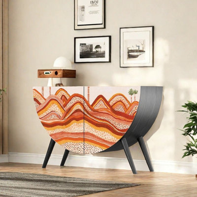 49.2in Two-door Semicircular Sideboard