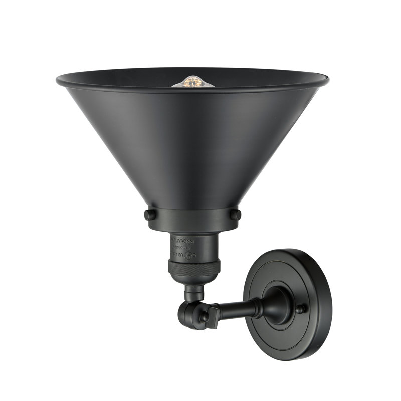 Paylor Semi Flush Mount, 6 Watt Vinage LED Bulb, Matte Black