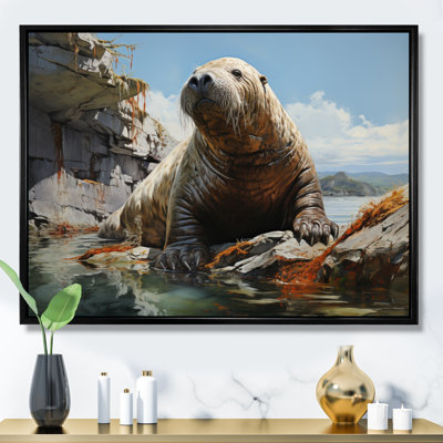 Morse de charme rustique - animaux, reproduction sur toile