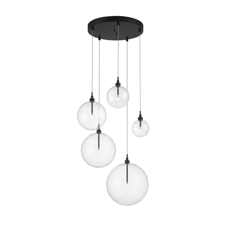 Jensi 5 - Light Dimmable Tiered Chandelier