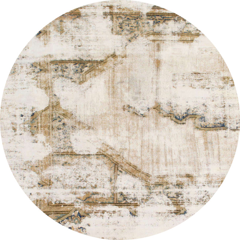 Tapis abstrait moderne 874, Rond 3 pi