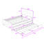 Lit plateforme tapissier avec lit gigogne et tête de lit-420396715-420396725
