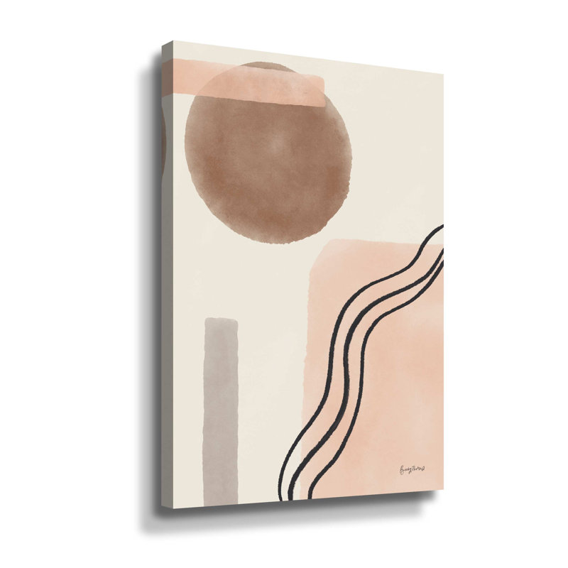 «Geo Abstract II Neutral Pink», reproduction d'impression sur toile, Toile tendue, H 36 po x l 24 po x P 2 po