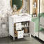Meuble-lavabo de salle de bain 30 po avec lavabo, meuble-lavabo autoportant avec porte à fermeture douce et meuble-lavabo avec 2 tiroirs-640320770