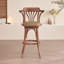 Chaise avec accoudoirs à dossier solide kaki noisette (ensemble de 2)-818994386