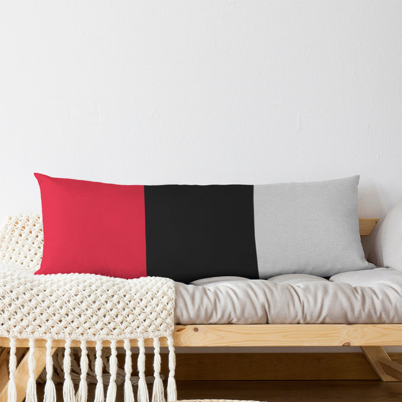 Oreiller de corps en polyester / polyester Arizona Football Stripes, Rouge / milieu noir, Pittsburgh 