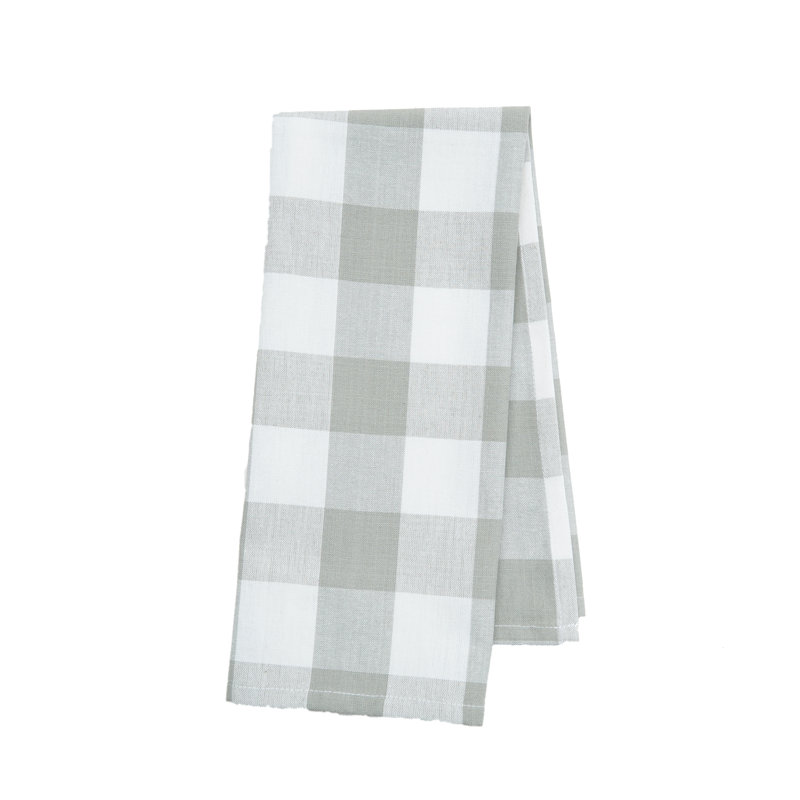 Franklin Slate Gingham Check Kitchen Towel, Slate