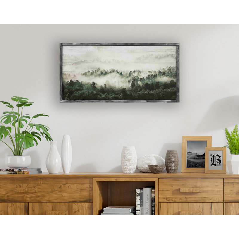 " Enveloped Peaks In Distant Forest Mist ", 20" H x 40" W x 1.5" D