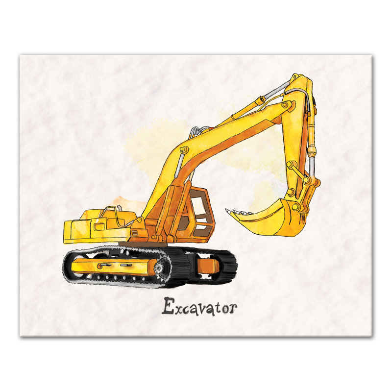 Art sur toile Borger Excavator, H 16 po x l 20 po x P 1,25 po