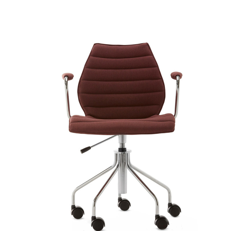 Maui Swivel Task Chair, Brick Red, 100% Recycled Polyester