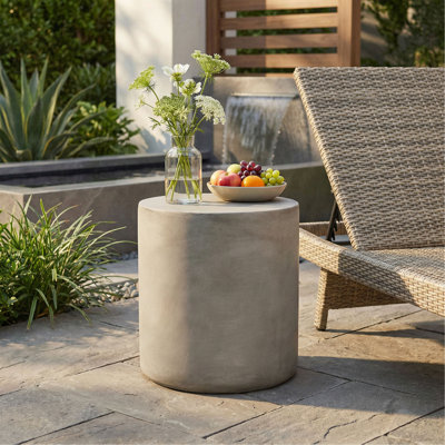 Outdoor Lightweight Concrete Side Table/MGO End Table