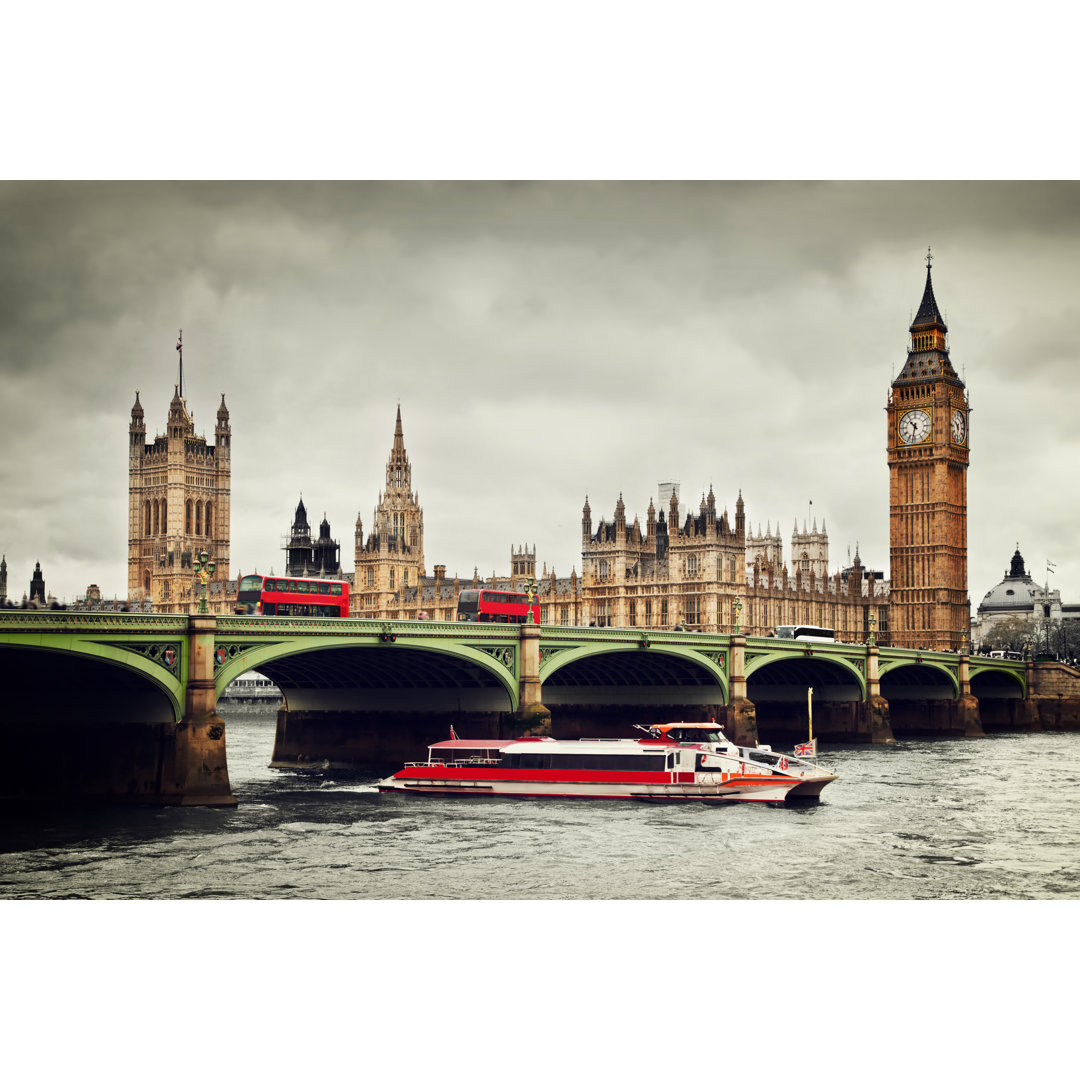 London von Niserin - Leinwandfoto im Wickelformat