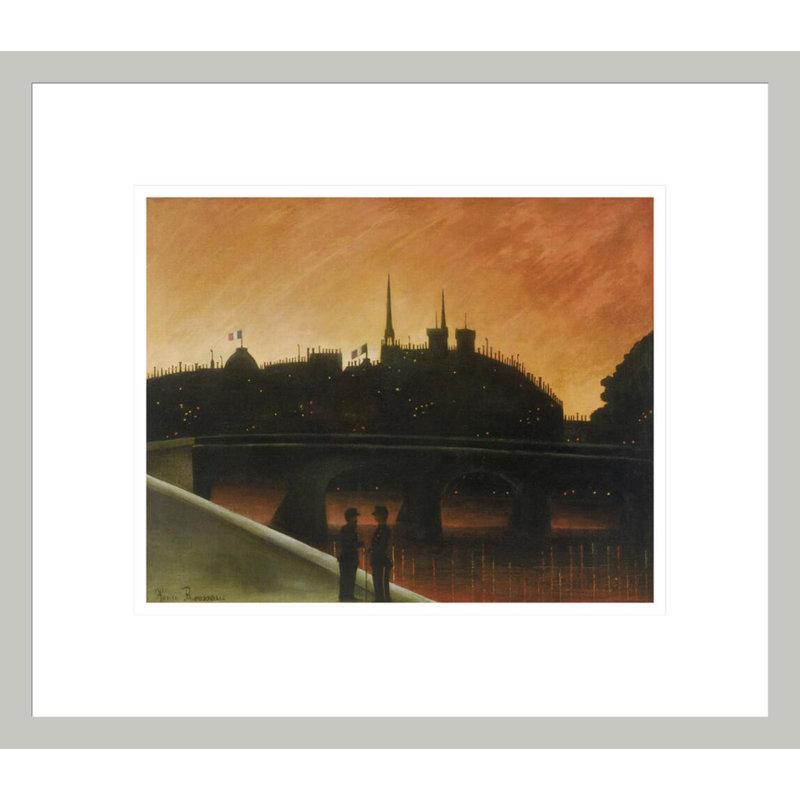 View of Ile de Cite Paris by Henri Rousseau -Framed Giclee Print, 13.75" H x 15.77" W