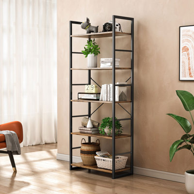 Landrienne 62.2" H x 23.6" W Standard 5-Shelf Bookcase