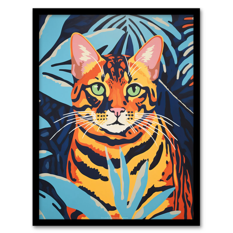 Bengal In The Jungle Bold Vibrant - Single Picture Frame Print