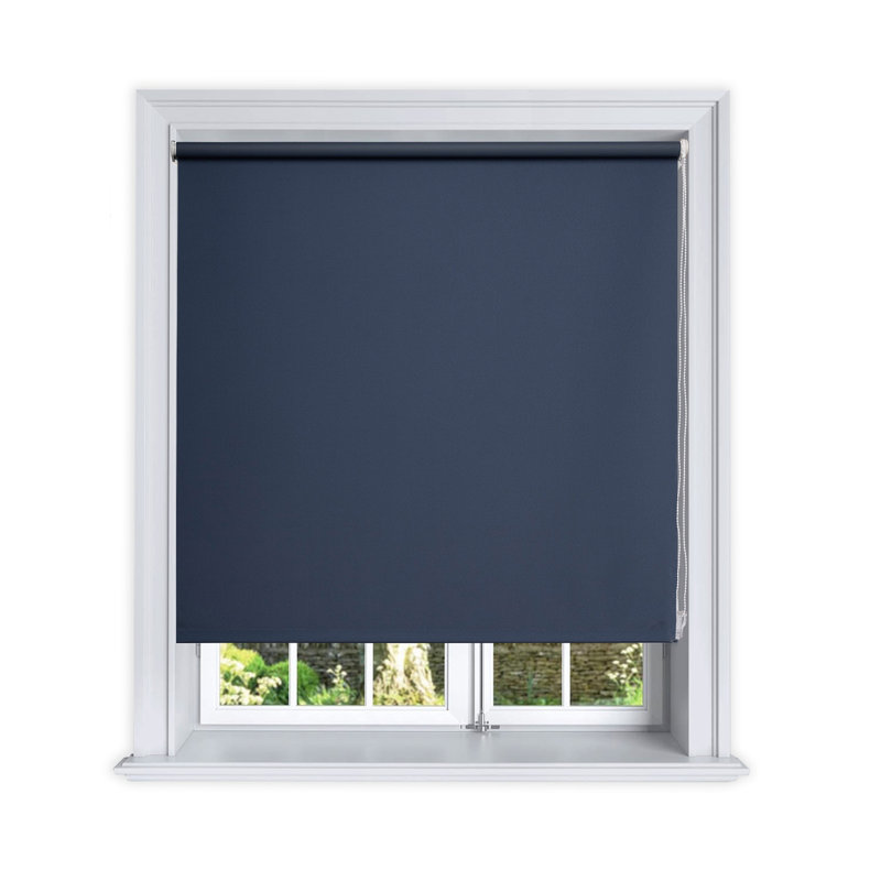 Roller Blind, Navy, 60cm W x 160cm L