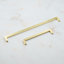 Satin Brass Slim Squared D-Bar Handles -122026798