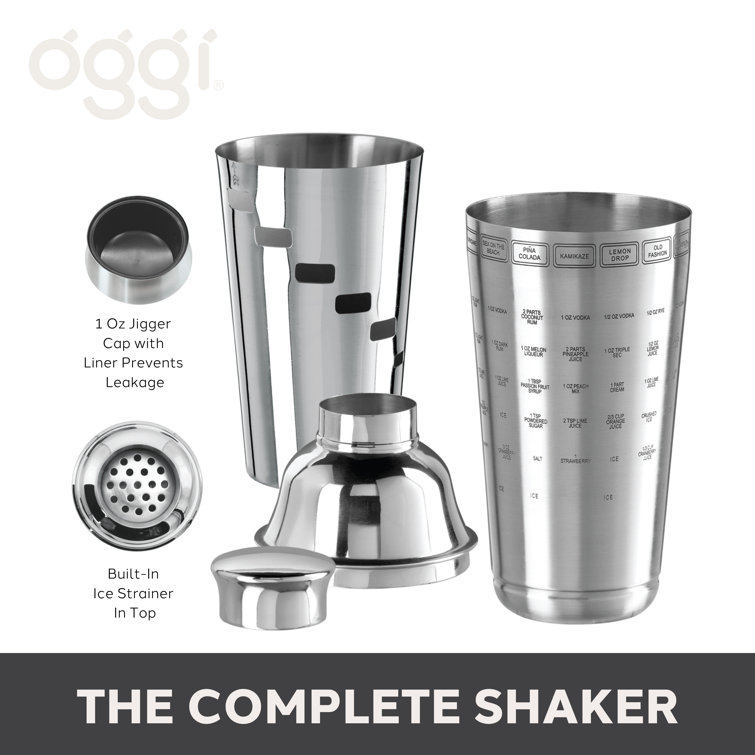 Simple Modern Insulated Stainless Steel Classic Cocktail Shaker with Jigger  Lid