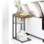 Naarden Rustic C Shaped Table Foldable End Table Industrial Side Sofa Tables Living Room