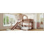 Lit superposé simple au-dessus de double PlayNook avec clôture en filet et espace de rangement PlayNook-132460906